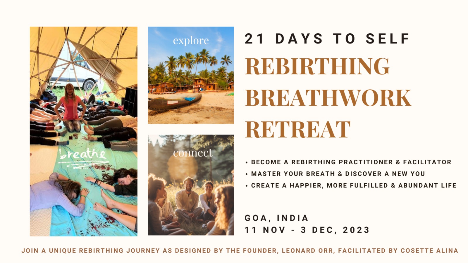 21 Days to Self – Rebirthing Breathwork Training & Retreat