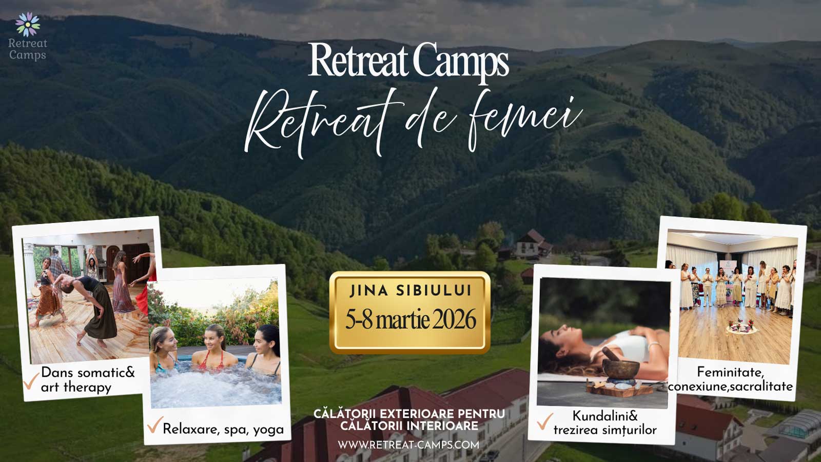 Retreat de femei „Renașterea Femininului” – munte, ritualuri și yogă